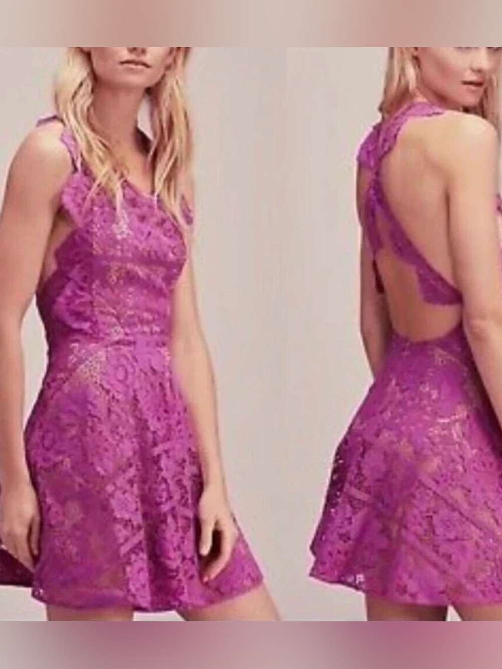 For Love & Lemons Gianna Apron Mini Dress